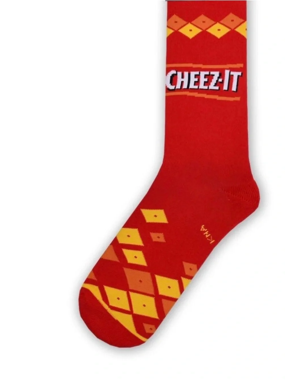 Cheez-It Crew Socks - Fun Snack Logo Design Size 6-12
